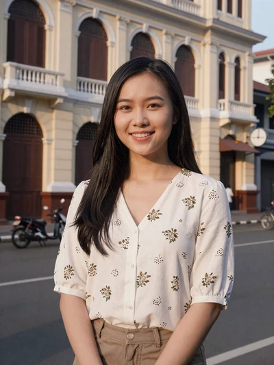 Bao, 27, Vietnamese woman in floral blouse in Ho Chi Minh City - Vietnamese dating etiquette profile