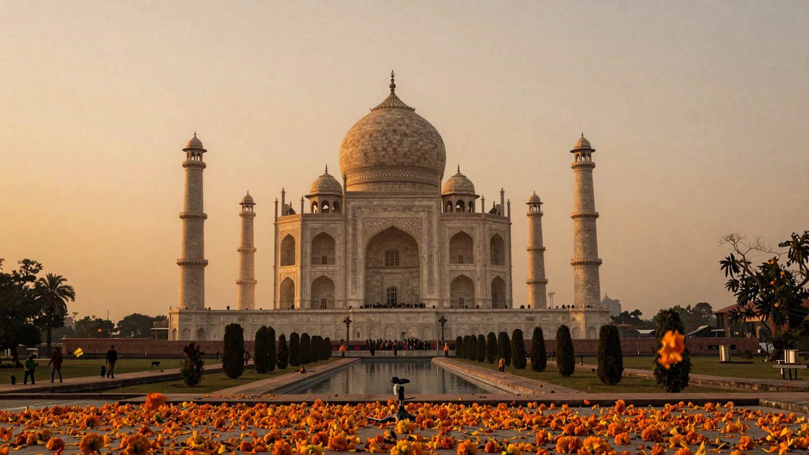 Indian cityscape blending traditional architecture with modern skyline representing Indian women dating culture