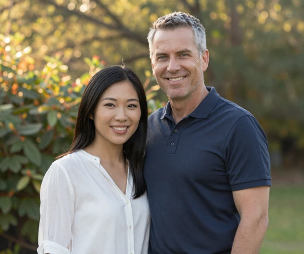 Mike and Mei, a successful international couple who met on Modern Relationship Asians