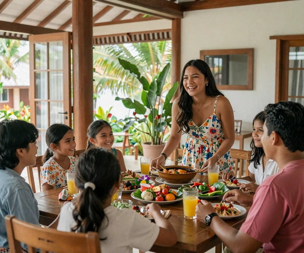 Filipino family gathering showing warmth and togetherness central to Filipina women dating culture