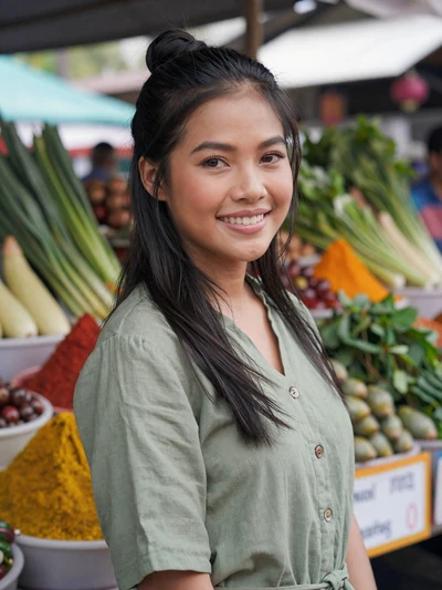 Ploy, 27, Thai woman at Chiang Mai spice market - Thai cuisine dating profile